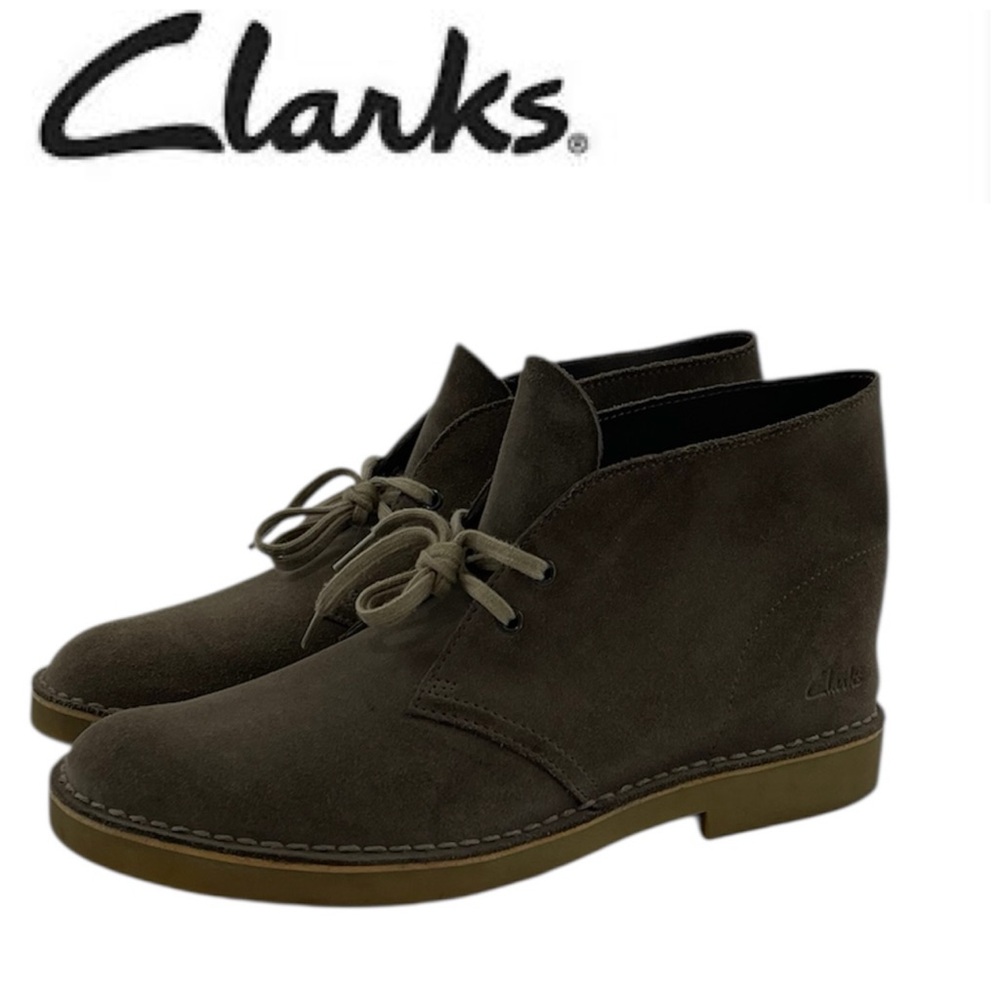 Clarks Men's Brown Suede Desert Boots